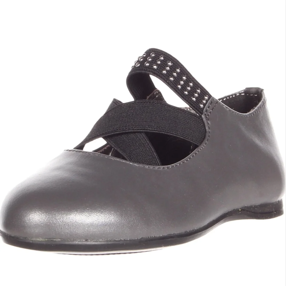 Venettini 55-Bridget Pewter Leather Size 27 EU 10 M US Toddler
